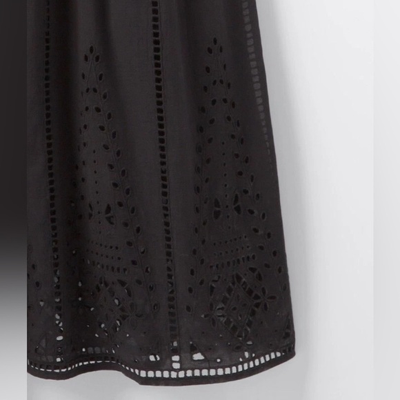 MATILDA JANE GOOD HART Black Sundial Woven Eyelet Midi Dress, XL - Picture 4 of 10